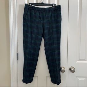 J. Crew Wool Plaid Cafe Capri Dress Pants Pant 6